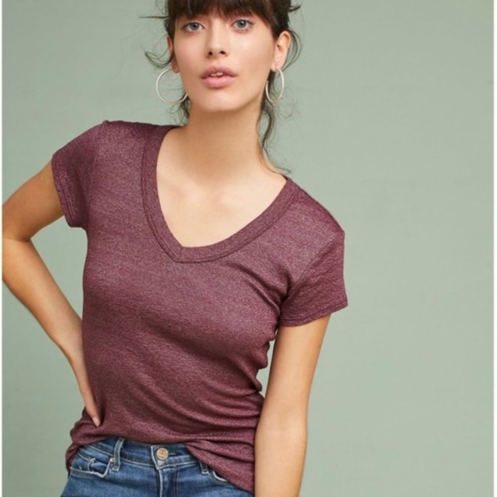 Michael Stars for Anthropologie V Neck Tee - Picture 1 of 6
